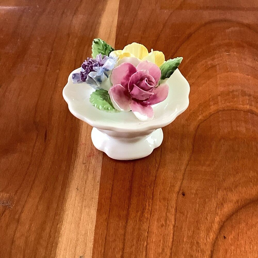 Royal Adderley England Floral Bone China Flower Bouquet Porcelain Figurine Vtg